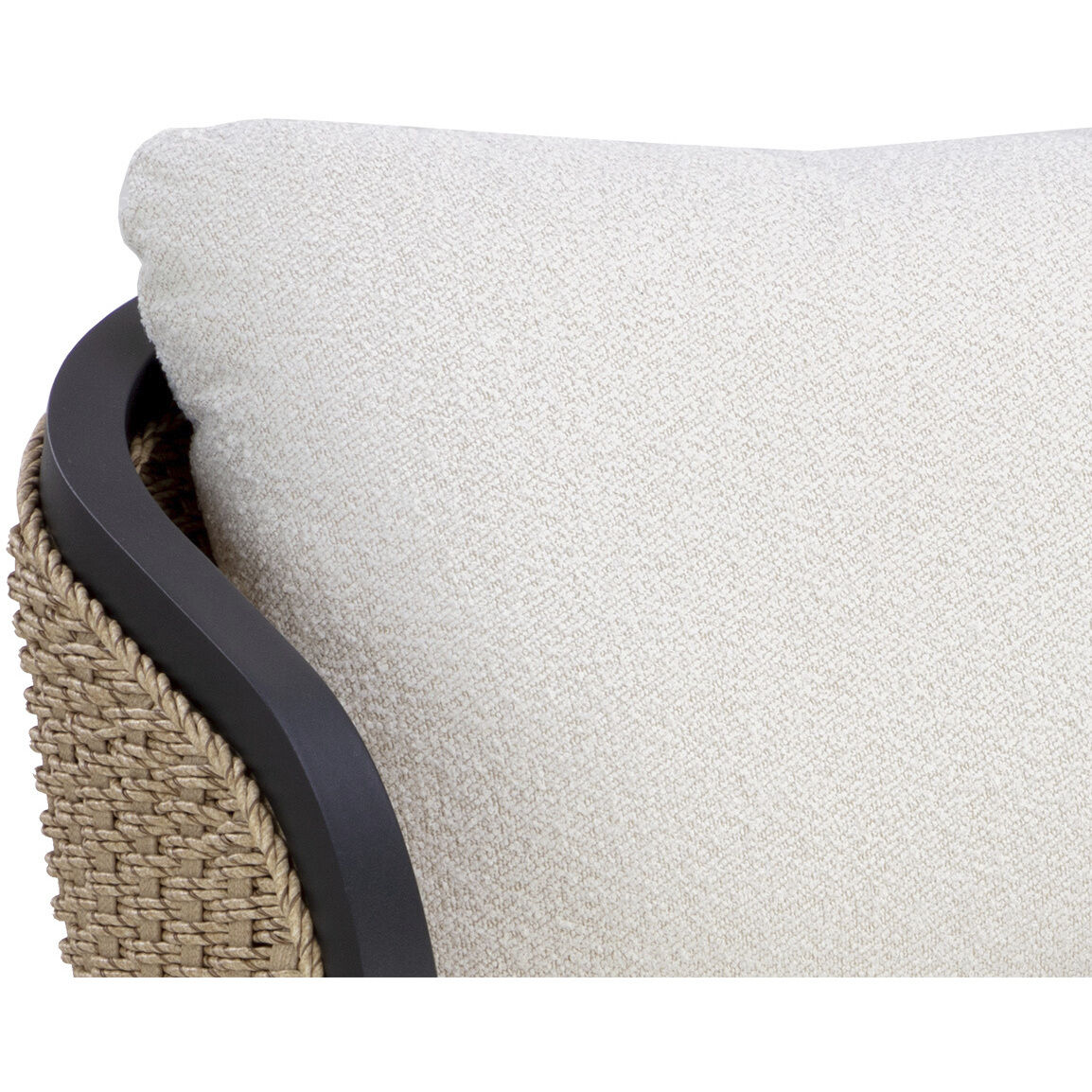 Bora Louis Cream Outdoor Swivel Lounge Chair, Swivel